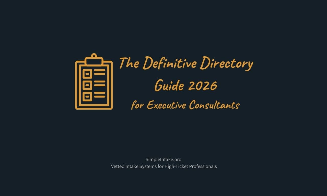 The Definitive Directory Guide 2026 for Executive Consultants